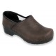 SoftClogs PU Soles Closed Back Oiled Leather Black