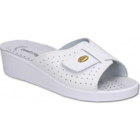 Comfooty Lucia White medical clogs