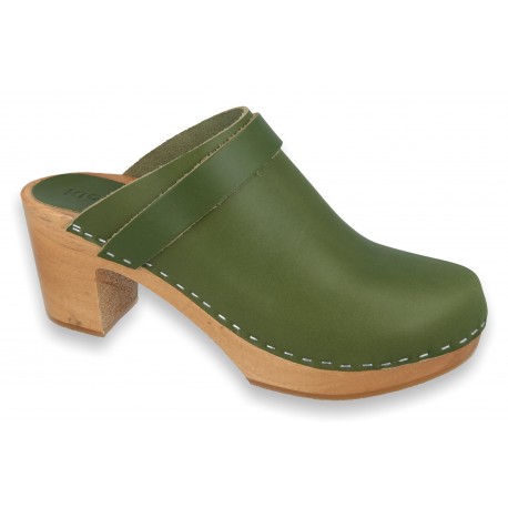 GREENO Klogga high heel wooden clogs