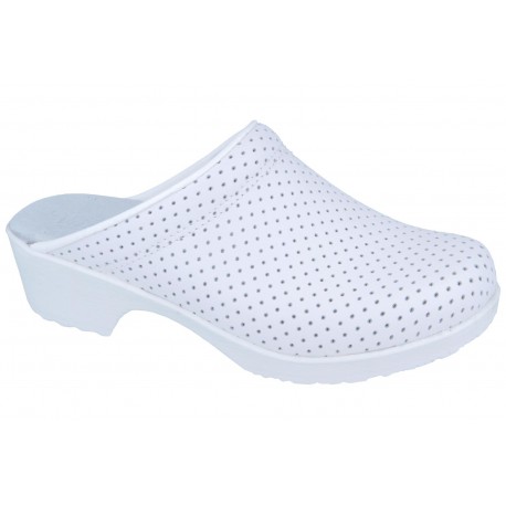 Comfort Flex-Air clogs medical PU soles white perforated