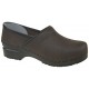SoftClogs PU Soles Closed Back Oiled Leather Black
